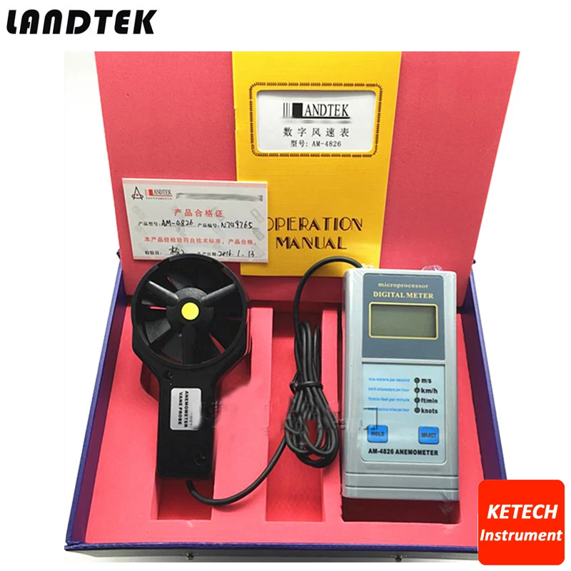 

AM4826 Lantek Digital Multifunctional Air Flow Speed Anemometer