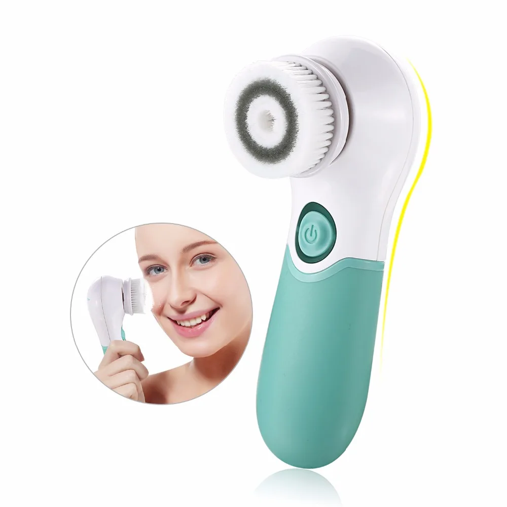 

TOUCHBeauty Waterproof Facial Brush Deep Cleansing Set with 3 Different Spin Brush Head Two Speed Skin Face Cleansing Device