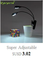 Супер Регулируемый Гусенек клип на светодиодный светильник для музыкальной стойки и чтения книг светильник Du