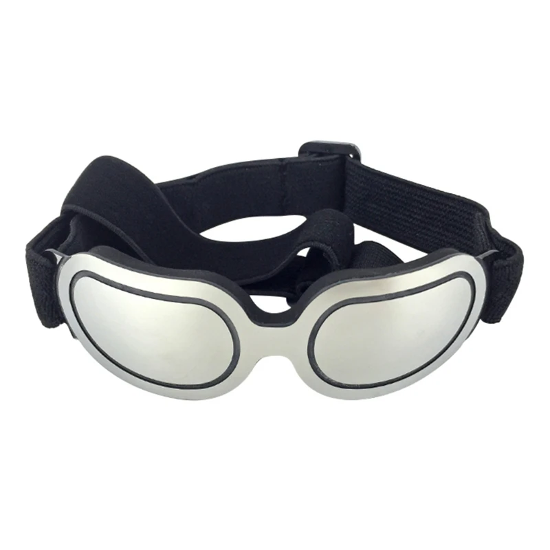 Супер крутые солнечные очки для собак с УФ-защитой, регулируемые эластичные ветрозащитные очки, очки для защиты глаз, очки для собак с УФ-защитой - Цвет: Белый