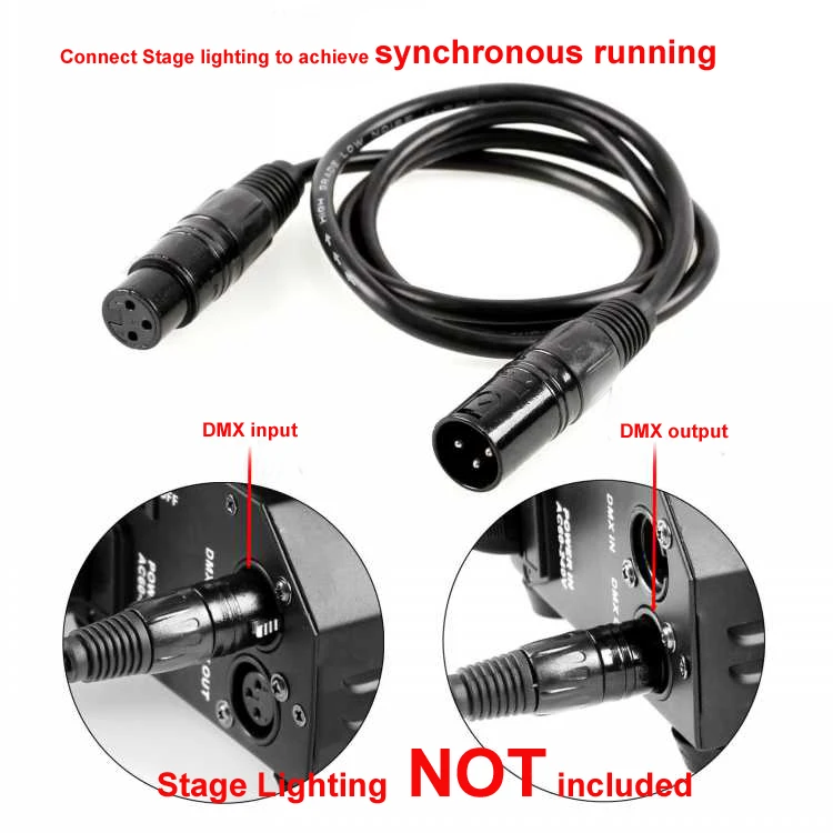 16ft/5M 3 pin XLR DMX Stage Light Cable for LED par Beam moving Head DJ