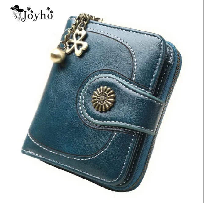 

2019 New Vintage Purses Female Wallet Women Card Holder Clutch Leather For Retro Brand Small Zipper Lady Purse Woman Wallets