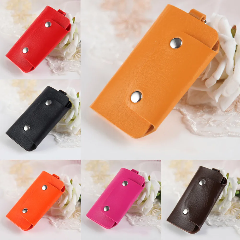 Hot Sale PU Leather Housekeeper Holders Car Keychain font b Key b font Holder Bag Case