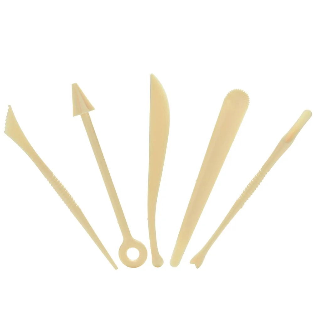 Play Dough Tools Modeling Tools Polyform Sculpey Oven Bake Plastic Tools Set For Shaping Children Babies Polymer Clay Tools 5 Pcs/Set