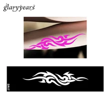 Лидер продаж цельнокроеное платье Малый полый хна нога тату трафарет "сделай сам" здоровья для боди-арта окрашивание распылением Гольфы с полосками для дизайн тату трафарет S607