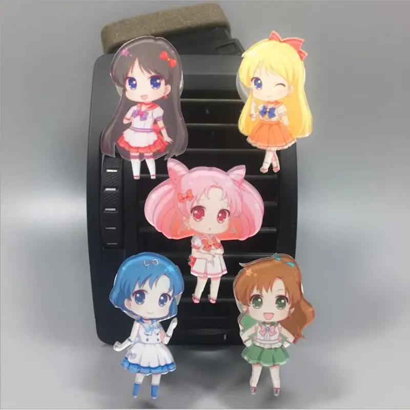 

Anime Sailor Moon Cartoon Auto Air Conditioner Outlet Decoration Perfume Clip Air Freshener Car Tuyere Fragrance Car Ornament
