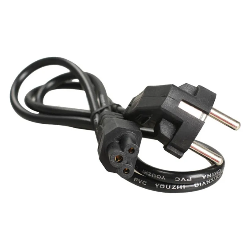 1M EU Universal Adapter Cable 3 Prong 2 Pin AC Laptop Power Cord Charge Adapter Cable Computer Cables Connectors High Quality
