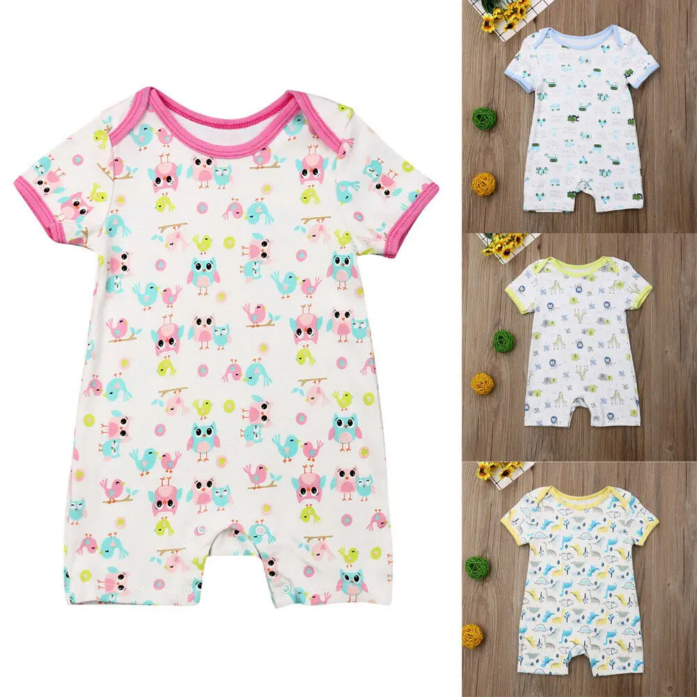 

New Newborn Baby Kids Boy Girl Infant Romper Jumpsuit 100%Cotton Outfits
