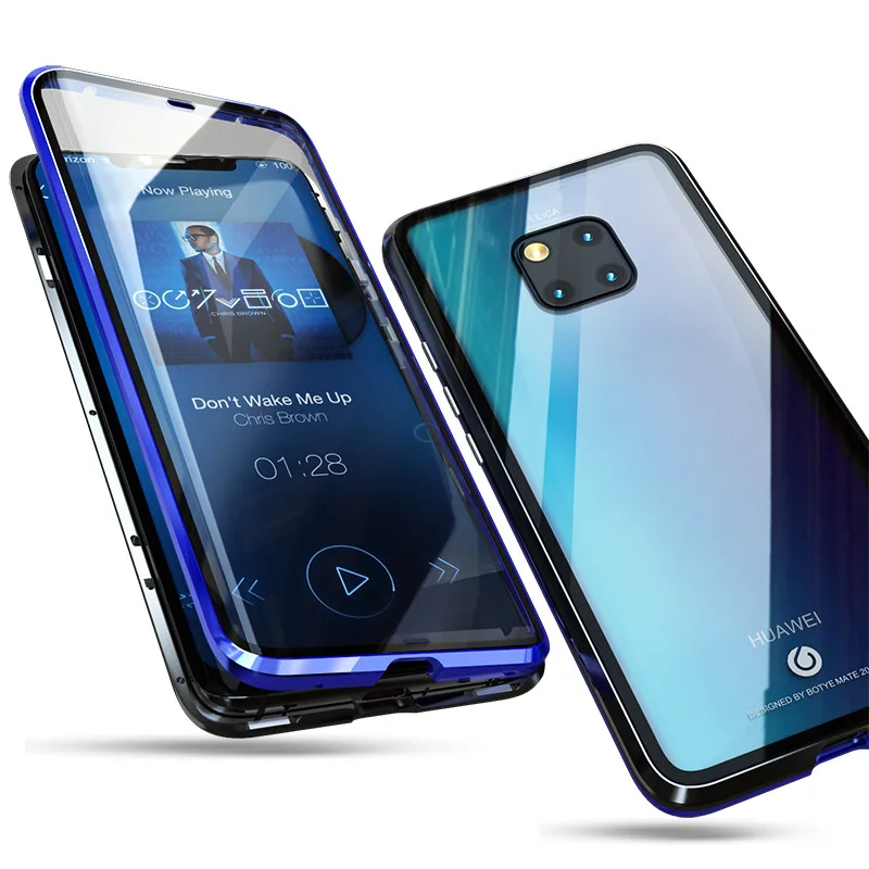 

Luxury Full Body Protective Magnetic Case 360 Transparent Tempered Glass Cover For Huawei P20 P30 Mate20 Mate10 Pro Honor20 Nova