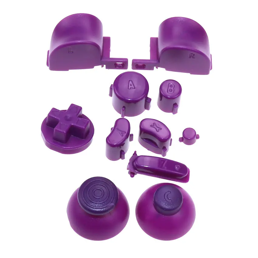 YuXi аналоговый джойстик колпачок кнопки клавиатуры Y X A B Z кнопки джойстик ДЖОЙСТИК Крышка s для kingd Gamecube для контроллера NGC - Цвет: purple