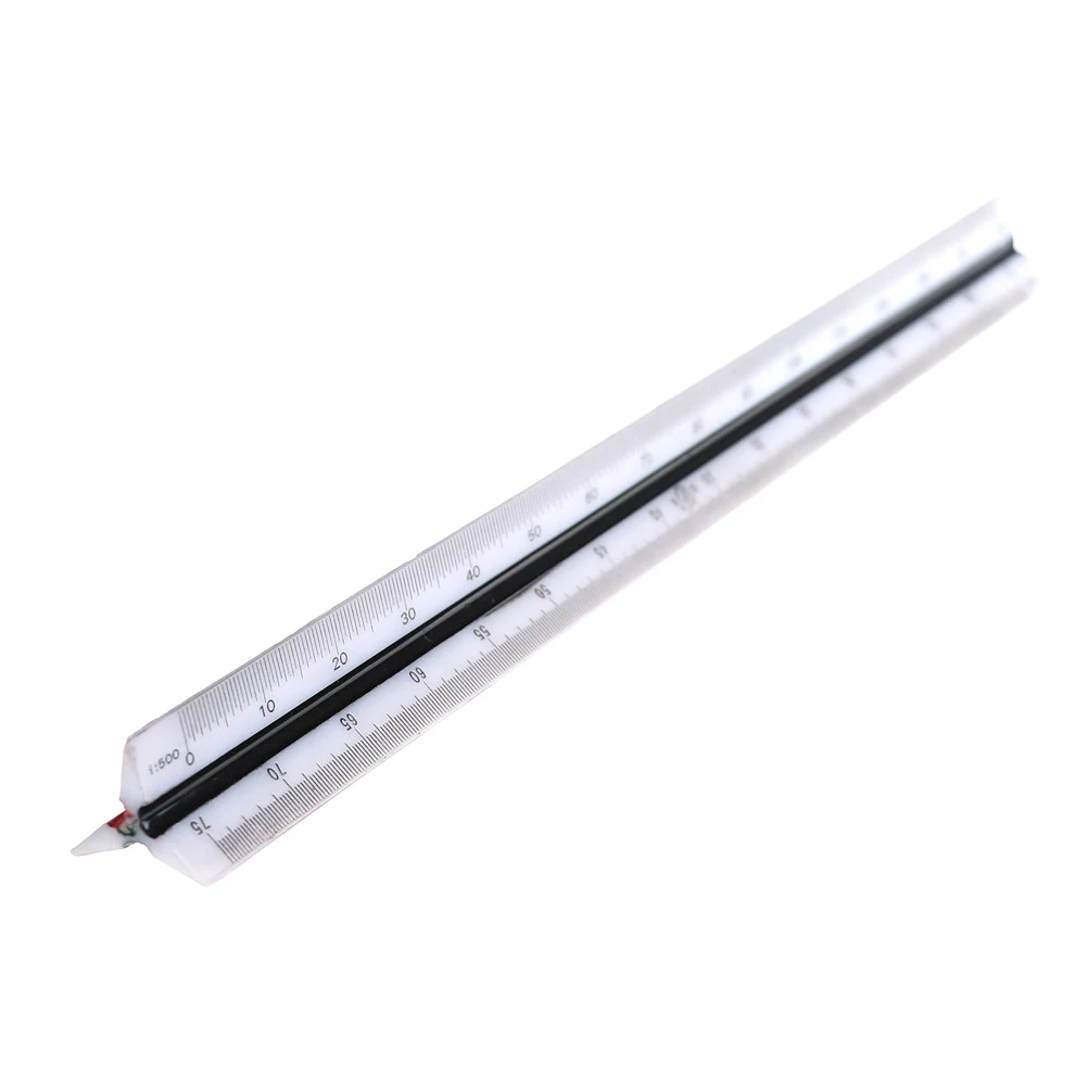 1pc 1:100 1:200 1:250 1:300 1:400 1:500 Triangular Metric Scale Ruler 300mm | Инструменты