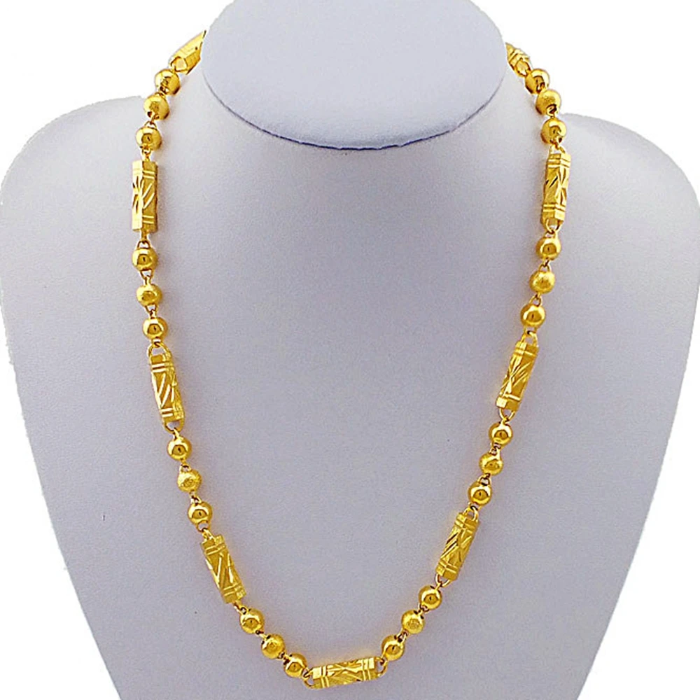Classic Mens Necklace Yellow Gold Filled Cool Chain Necklace 23"in