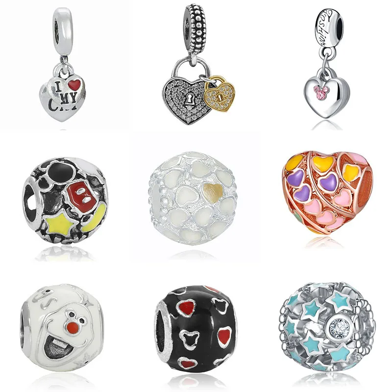 

DIY bracelet bear jewelry charms princess bijoux plata de ley 925 perfumes mujer regalos originales necklace charm beads