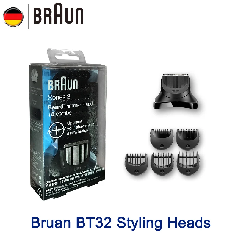 Электрический бритвенный нож Braun 21B 32B 32S BT32 Refills foil для серии 3 электробритва 300s 301s 310s 3000s 3020s 3050cc Cruzer6 - Цвет: BT32 Styling heads