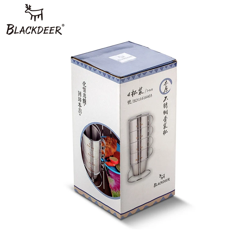 BLACKDEER herramientas portátiles de Camping de acero inoxidable tazas de agua de café de doble capa taza aislada para el hogar al aire libre Picnic Camping