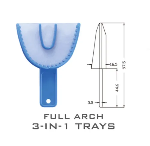 

36pcs/set Dental Impression 3-IN-1 TRAYS Full Arch Wide occlusal plane plastic tray