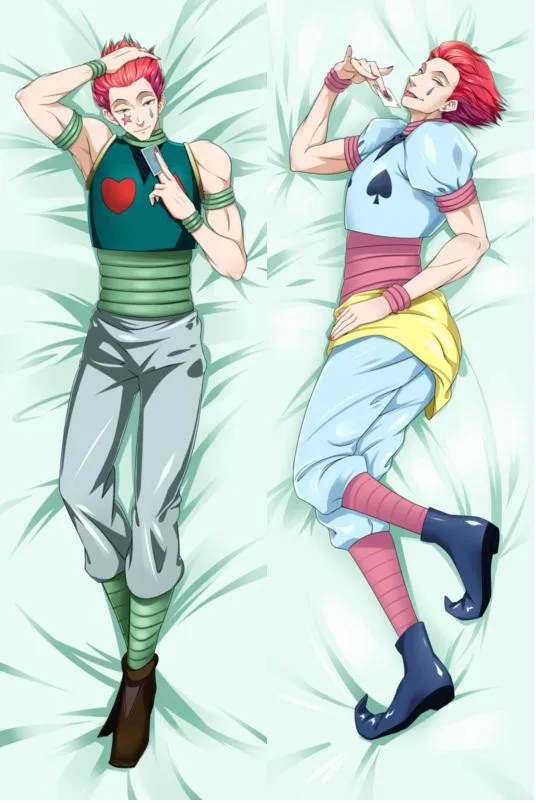 Короткая футболка с героями из японского аниме Hunter x Hisoka Csai мужской обниматься