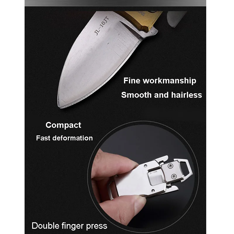Portátil de alta calidad plegable cuchillo de acero inoxidable llavero deportes al aire libre Camping senderismo de emergencia de auto-defensa Stinger herramientas Portátil de alta calidad plegable cuchillo de acero inoxidable llavero deportes al aire libre Camping senderismo de emergencia de auto-defensa Stinger herramientas