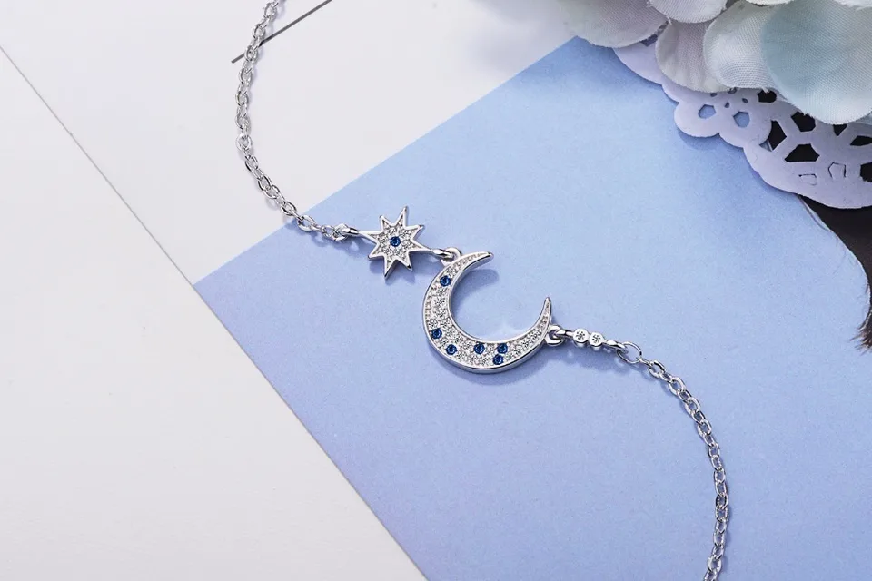 GNOCE Sterling Silver Alphabet Charm Beads With Zirconia - For Snake Chain Bracelets & Necklaces - View #2