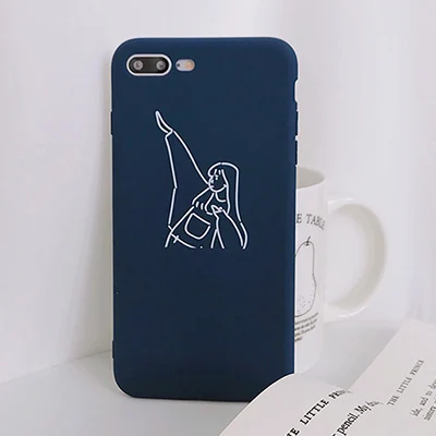 GlamPhoneCase милый мальчик девочка телефон для пары влюбленных чехол для iPhone X чехол мягкий TPU прозрачная задняя крышка для iPhone 6S 6 7 8 Plus Capa - Цвет: blue