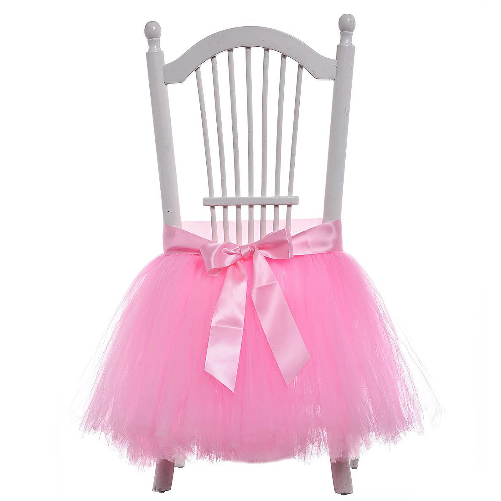 1 шт. 45*45 см Тюлевая юбка-пачка для стула с поясом, чехол для стула с лентой для свадьбы, украшение для вечеринки в день рождения, праздничные вечерние принадлежности