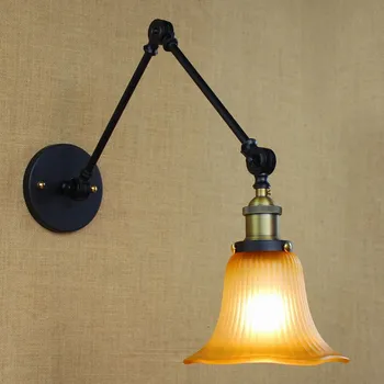 

Industrial Style Reto Antique Rust Wall Lamp/swing Arm Wall Lighting For Workroom/bathroom Vanity 2 Applies Arm Tornado