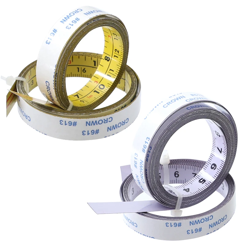  Inch & Metric Self Adhesive Tape Measure Steel Miter Saw Scale Miter Track Ruler For Router Table S