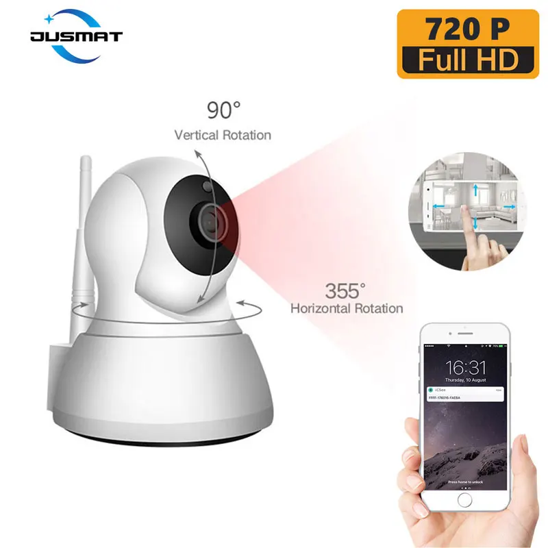 

720P Wifi Camera Surveillance two way intercom home Anti-theft security motion detection 24 hours Baby Monitor