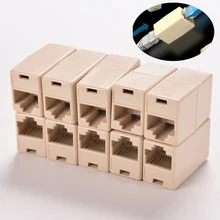 10 шт. RJ45 Lan сетевой Ethernet кабель удлинитель Столярный адаптер Муфта CAT 5