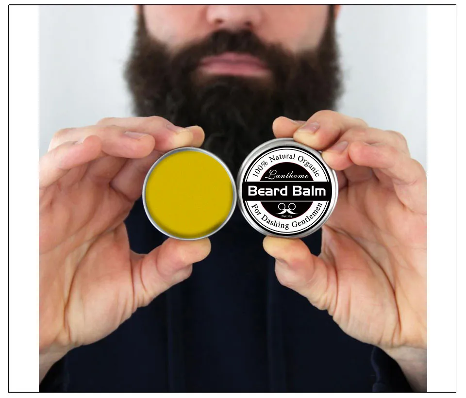 Condicionador de Barba Pçs para Atacado Envio Fazer Logotipo Lanthome Natural Barba Cera Bálsamo Orgânica Modelagem Hidratante Oem Dhl 100 15 Beleza e saúde