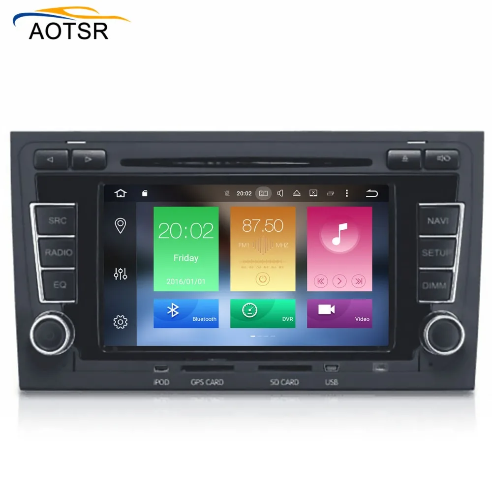 Best 2 din Android 8.1 Car multimedia dvd player head unit For Audi A4 S4 RS4 8E 8F B9 B7 car Radio stereo GPS navigation 8 Core 4+32 3