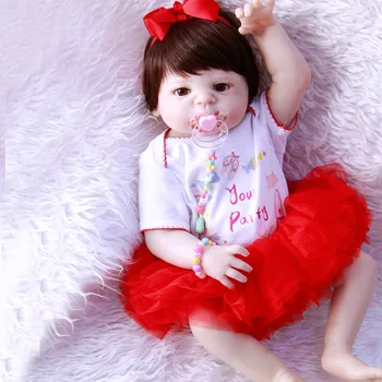 

23inch NPK 57CM Soft Silicone Reborn Baby Doll Girl Toys Lifelike Babies Boneca Full VInyl Fashion Dolls Bebes Reborn Menina