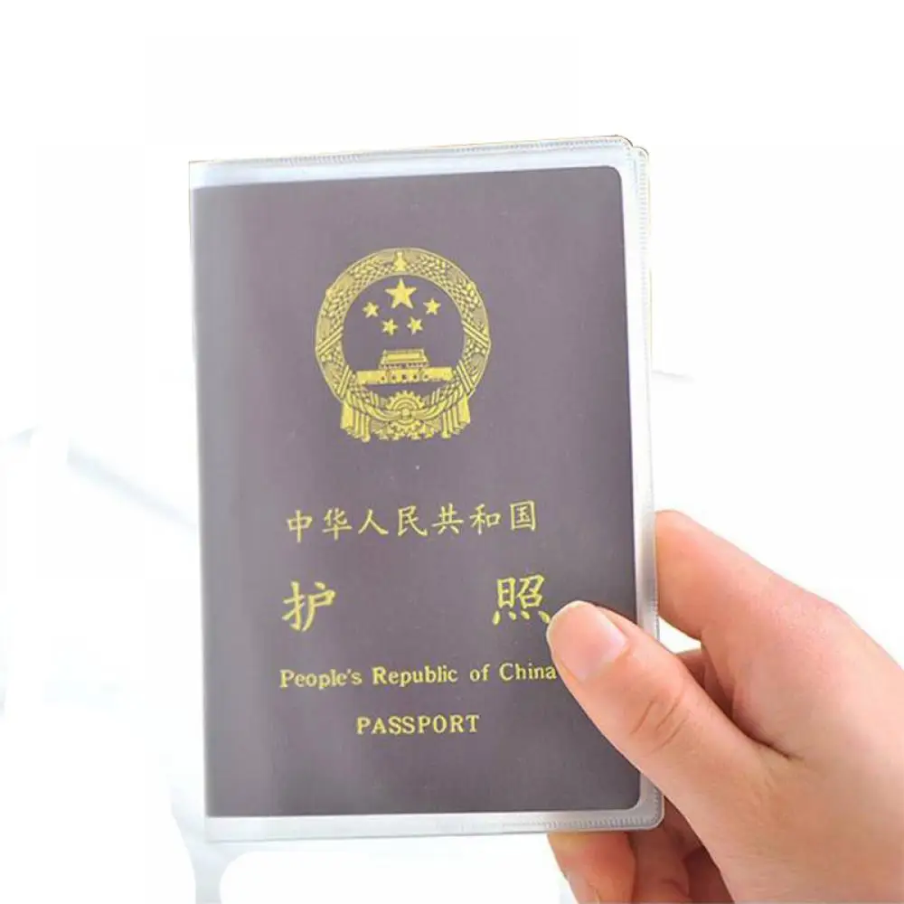 Обложка на паспорт ПВХ Прозрачная Обложка для паспорта чехол прозрачный водонепроницаемый дорожная Сумка для документов Держатель для паспорта Прямая поставка