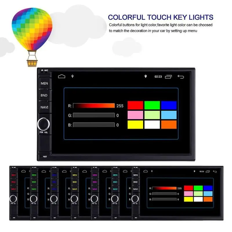 Cheap Universal 2Din Car Radio 7" HD Autoradio Android 6.0 2G+16G Multimedia Player WiFi GPS Audio Car Stereo MP5 Bluetooth USB FM 12