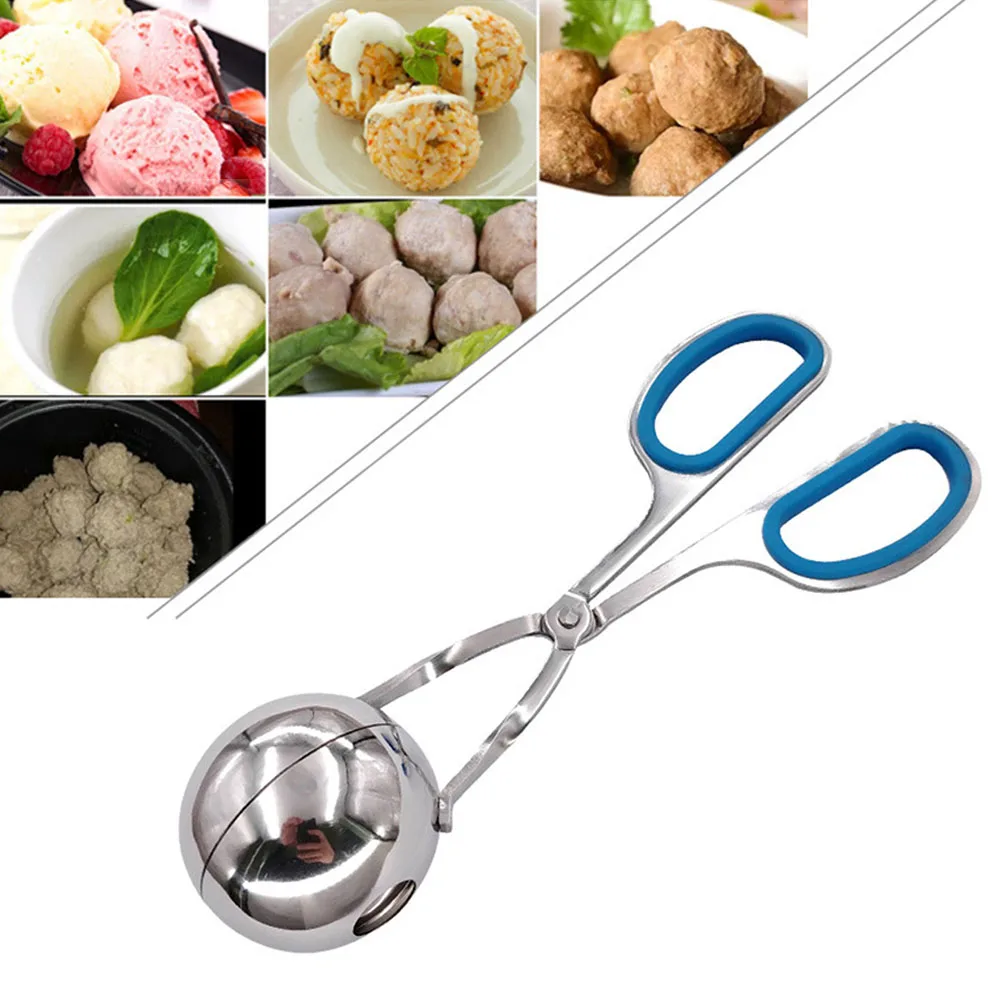 

S/L Mold Rice Ball Convenient Pill Maker Food Kitchen Tool DIY Stuffed Meat Fish Gadgets Tong Meatball Clip Stainless Steel