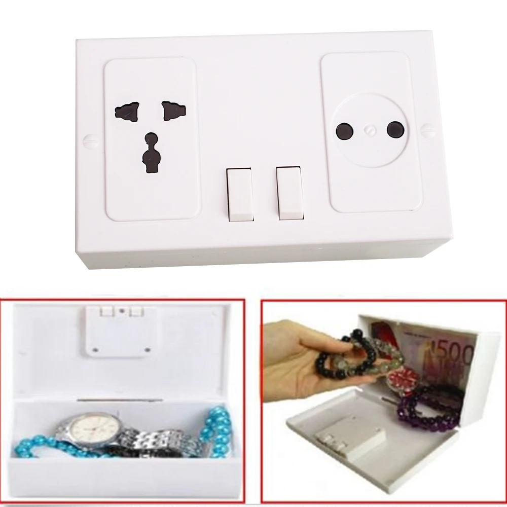 Mini Hidden Safes Imitation Wall Socket Simulation Safe Stash Box Stash Box Secret Safes Mini Security Strongbox Socket