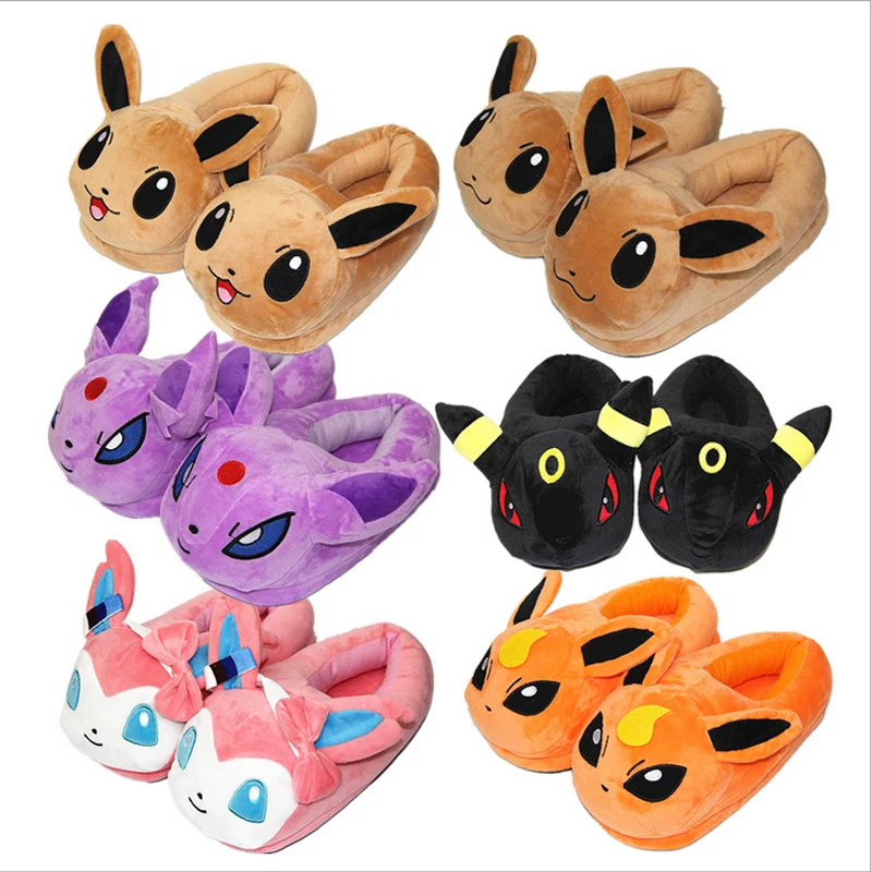 Winter Children Animal Slippers For Kids Plush Baby  Boys Girls Cartoon Slippers With Closed Heel Adult Home Flip Flops
