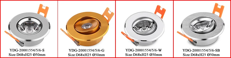 Instock Commerical Aluminum Spot 1W Adjustable Mounted Mini Cabinet Lights Led