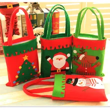 Лидер продаж 100 шт./лот рождественские подарочные сумки упаковочный пакет для конфет и сумка для печенья новогоднее; рождественское украшения