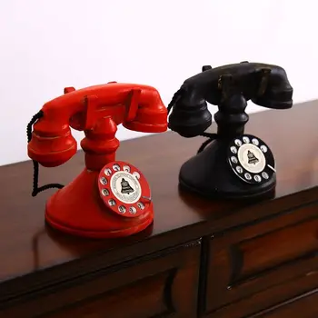 

Zakka Groceries Home decorations retro do old craft ornaments vintage telephone two colors