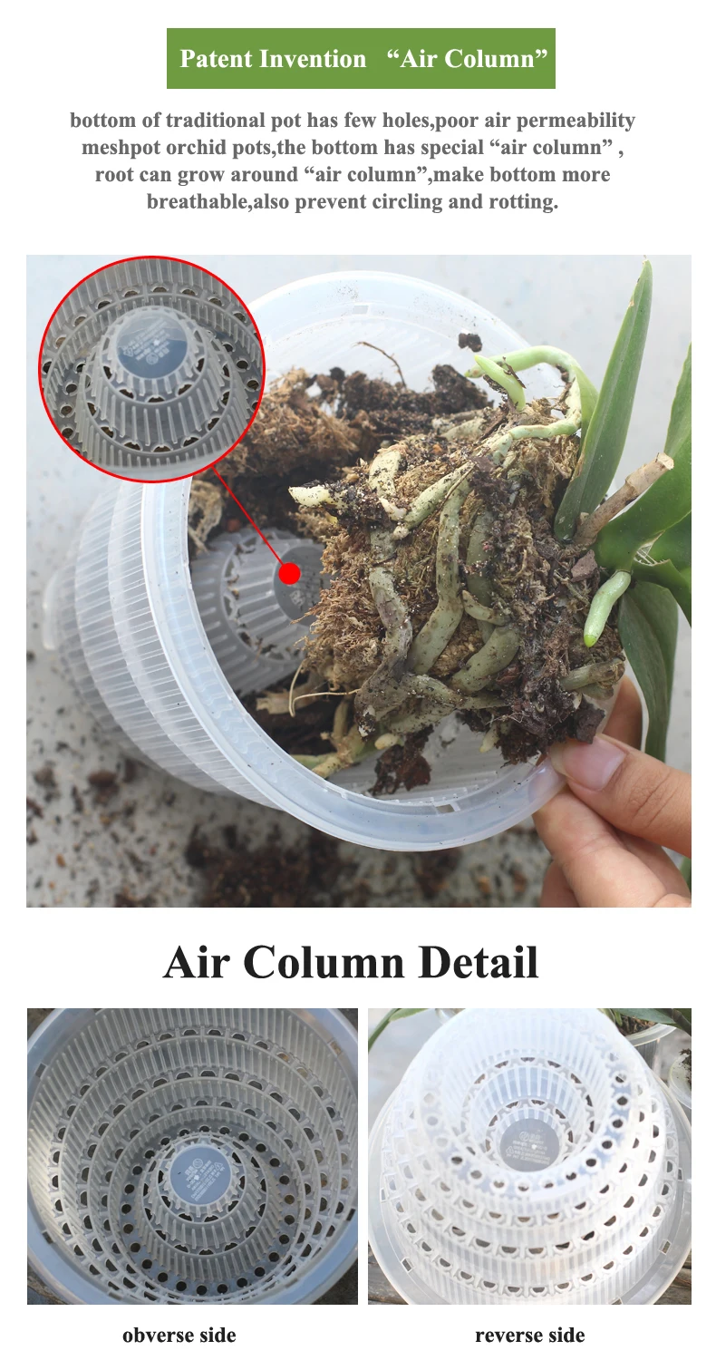 Meshpot 4 5 6 дюймов пластиковый прозрачный горшок с орхидеей с отверстиями, цветочный горшок, горшок для растений, контейнер для орхидеи, садовый горшок, вазон
