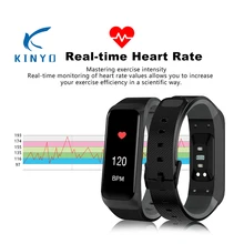 KYP-007 спортивный браслет в реальном времени монитор сердечного ритма фитнес-трекер умный Браслет для активного отдыха смарт-браслет pk mi band 3