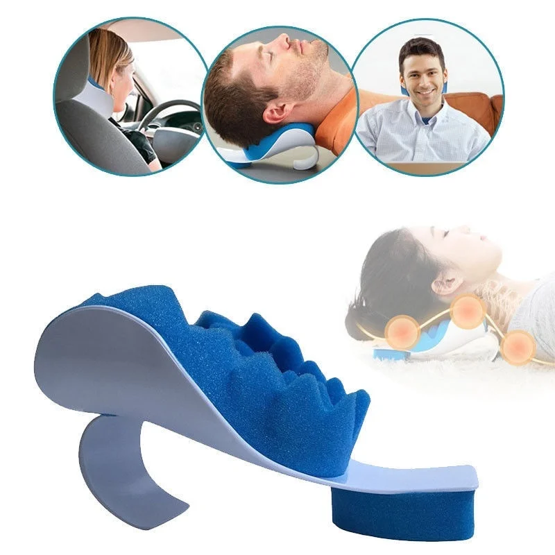 

Relief Pillow Neck Support Travel Pillow Neck Shoulder Muscle Relaxer Traction Device for Pain Relief Cervical Spine Alignment