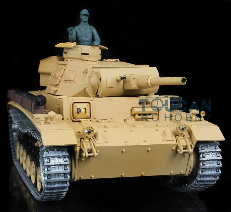 HengLong 1/16 масштаб модернизированная металлическая Версия Немецкий Panzer III H RTR радиоуправляемая модель танка 3849 TH00035