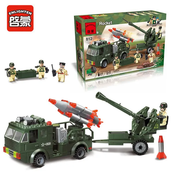 

Enlighten 819 Combat Zones Modern Military Rocket Artillery SWAT Model Bricks Building Block Toys For Gift