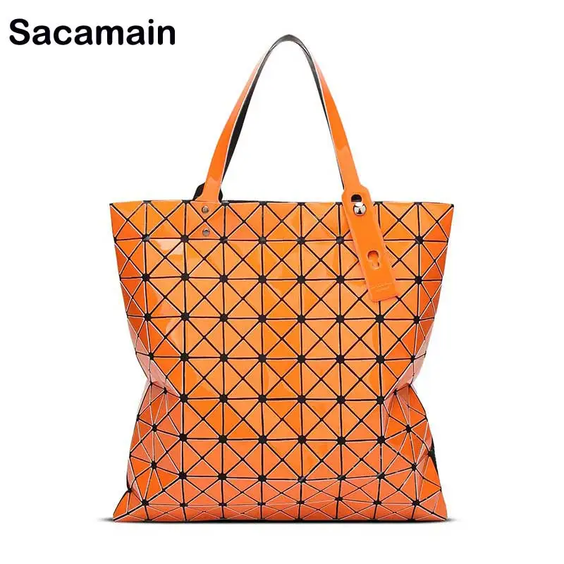 

9*9 Famous Japan Bao Style Designer Women Bag Folding Diamond Lattice Tote Geometry Quilted Handbags Top-Handle Bags With Zipper