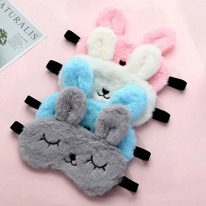 Ночная маска для сна Cut Koala/bunny плюшевая с рисунком из мультфильма черная повязка