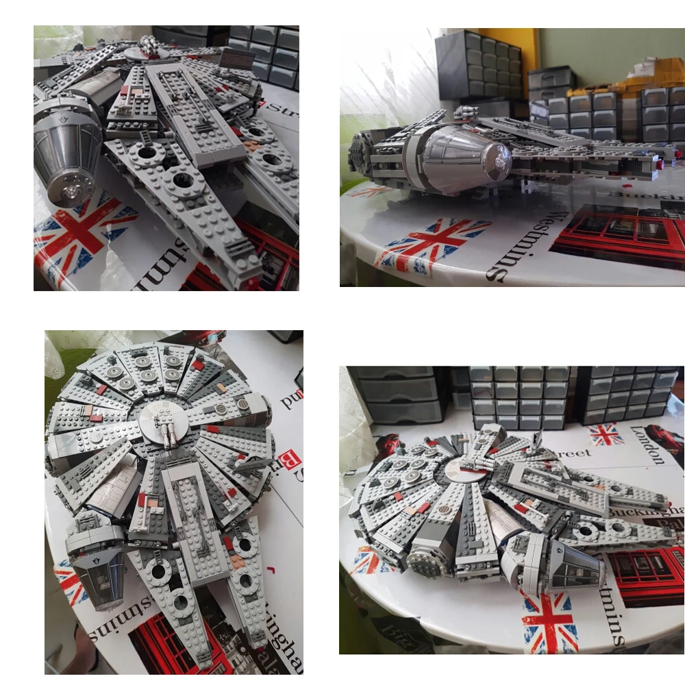 1381 Pcs font b Lepin b font Star Wars Millennium Falcon Figure Toys Building Blocks Set