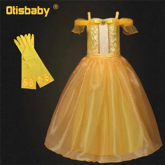 GTKC Ragazza Bambini Bellezza e La Bestia Principessa Dress Costume di Halloween a Strati Partito capi di Ispirazione