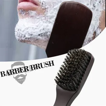 

Men's Beard Comb Natural Bristle Beard Brush Handle Shape Oil Straightener Beard Styler Peine Desenredant Head Comb Hairbrush